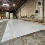 Gray epoxy flooring installed by Colorado Concrete Repair
